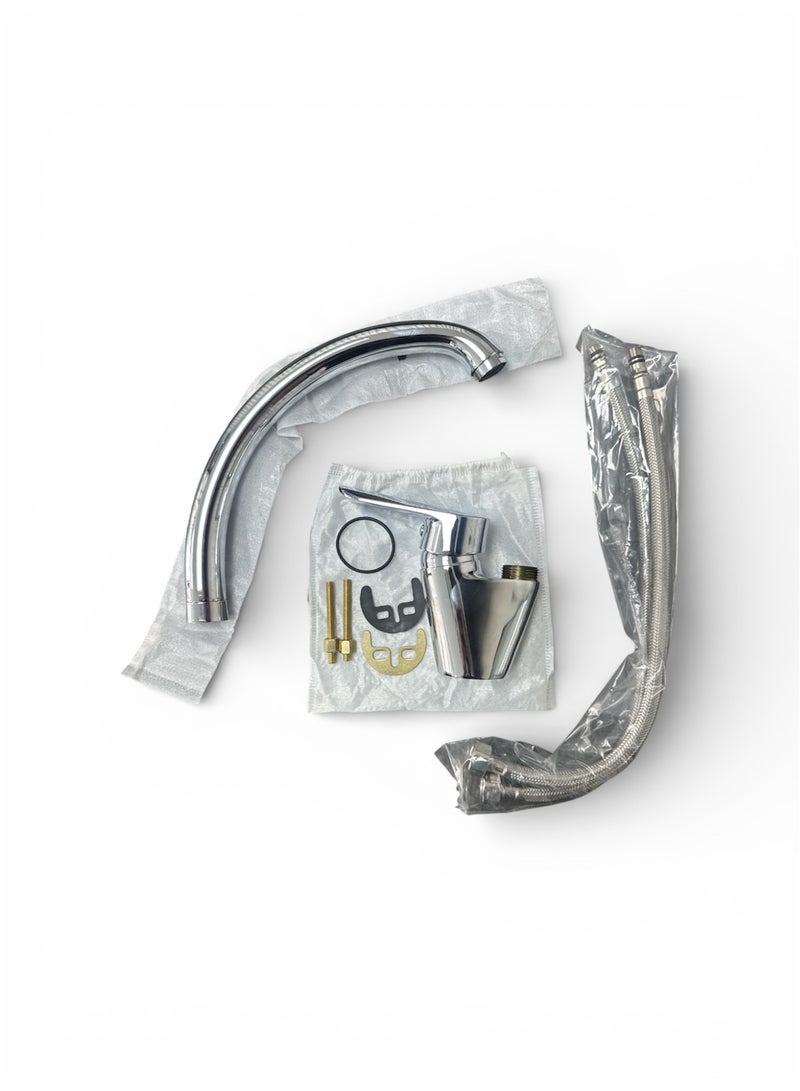 Excellent Kitchen Sink Mixer Deck Mounted – Chrome Finish, Zinc Alloy Body, 35mm Ceramic Cartridge - Image 4